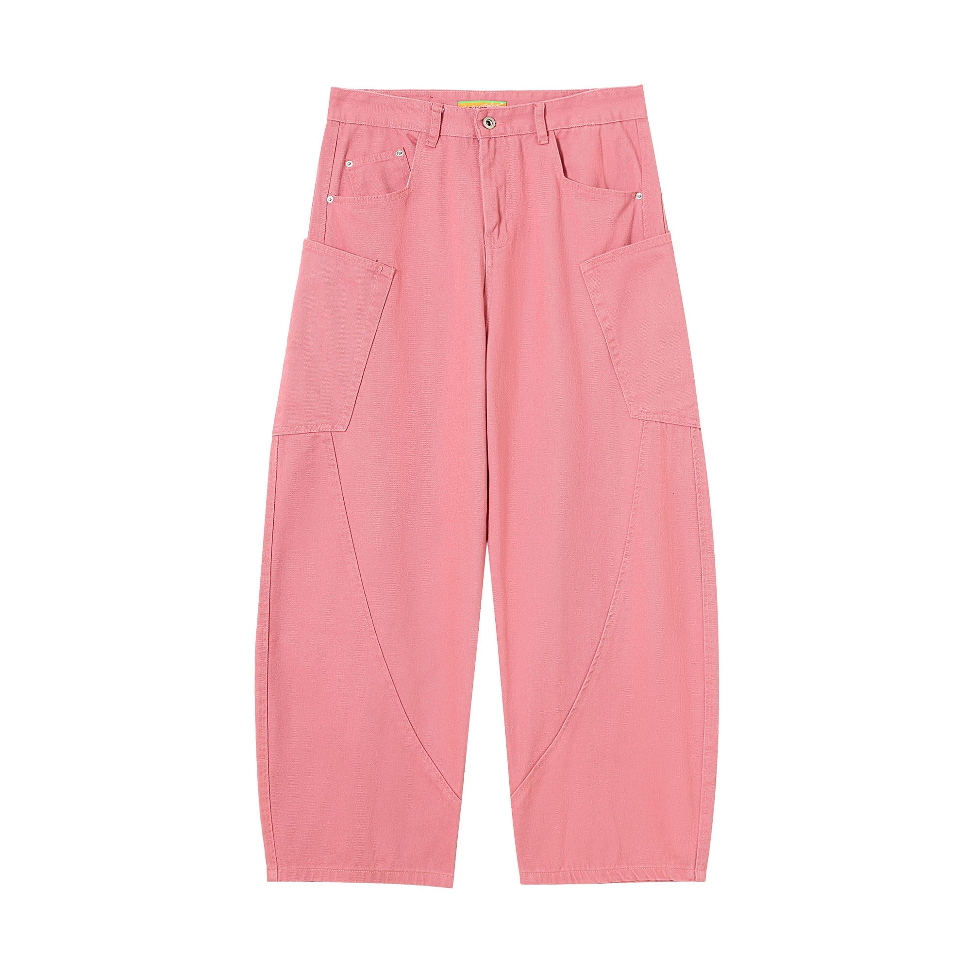 Pink Utility Wide-Leg Pants