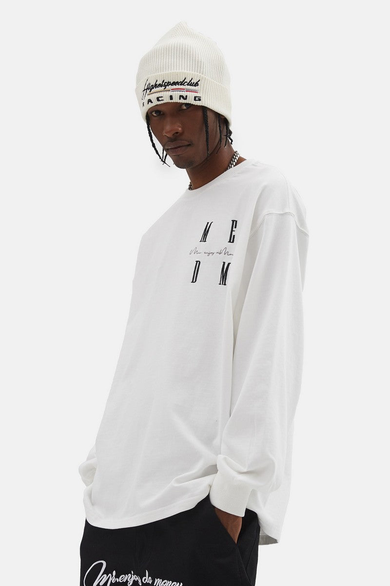 Basic Long Sleeve Tee with Logo - chiclara