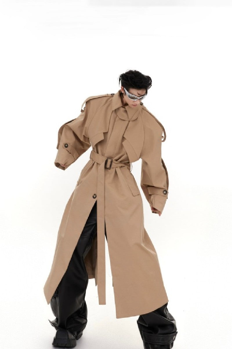 Shoulder Pad Overcoat - chiclara