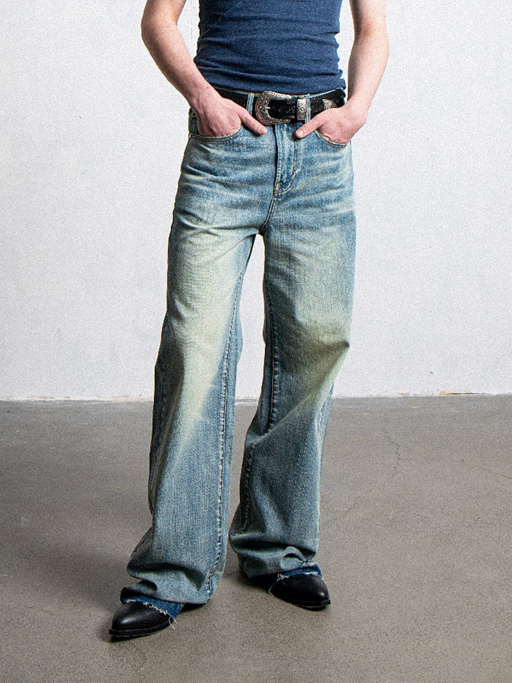 Raw Edge Light Wash Jeans