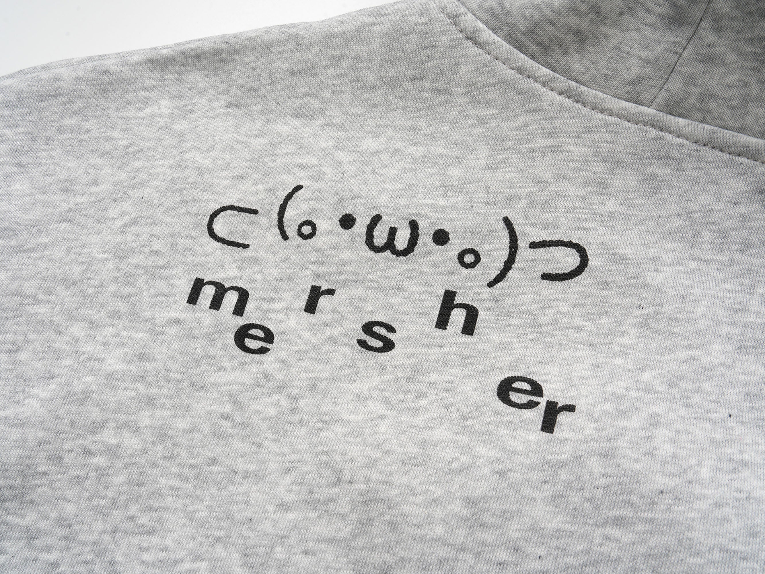 Gray Bunny Ear Zip Hoodie