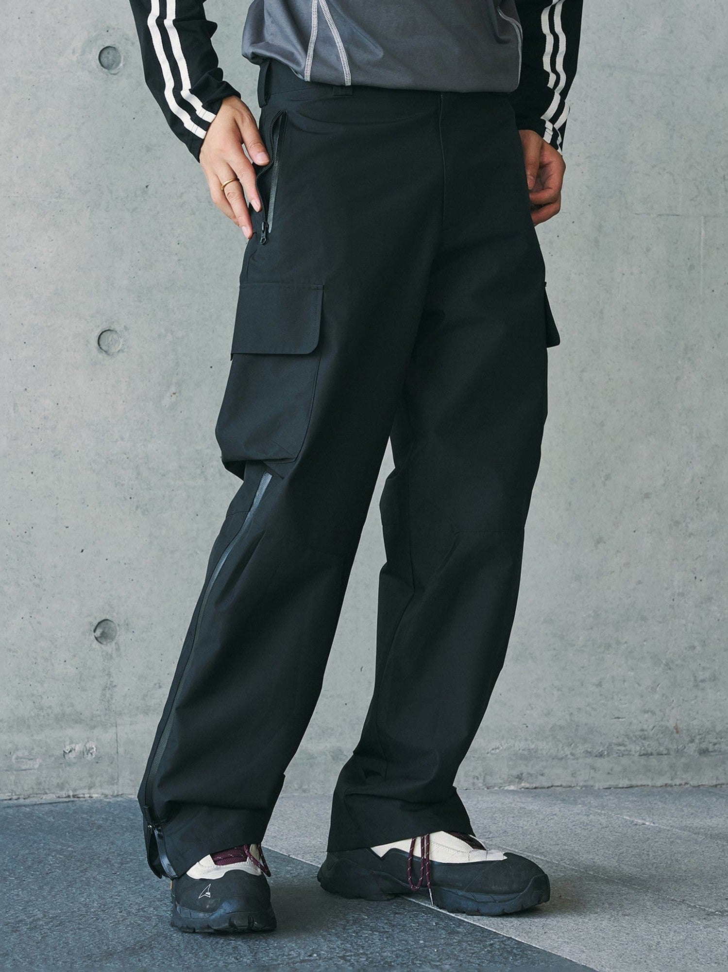 Utility Pleated Spliced Cargo Pants