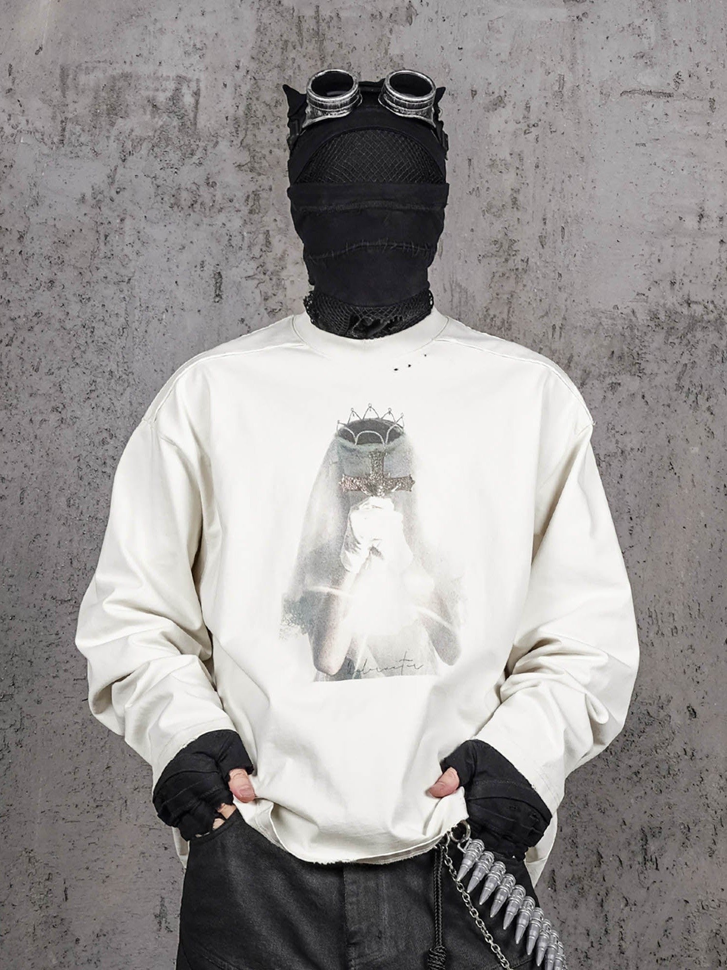 Bridal Print Sweatshirt White