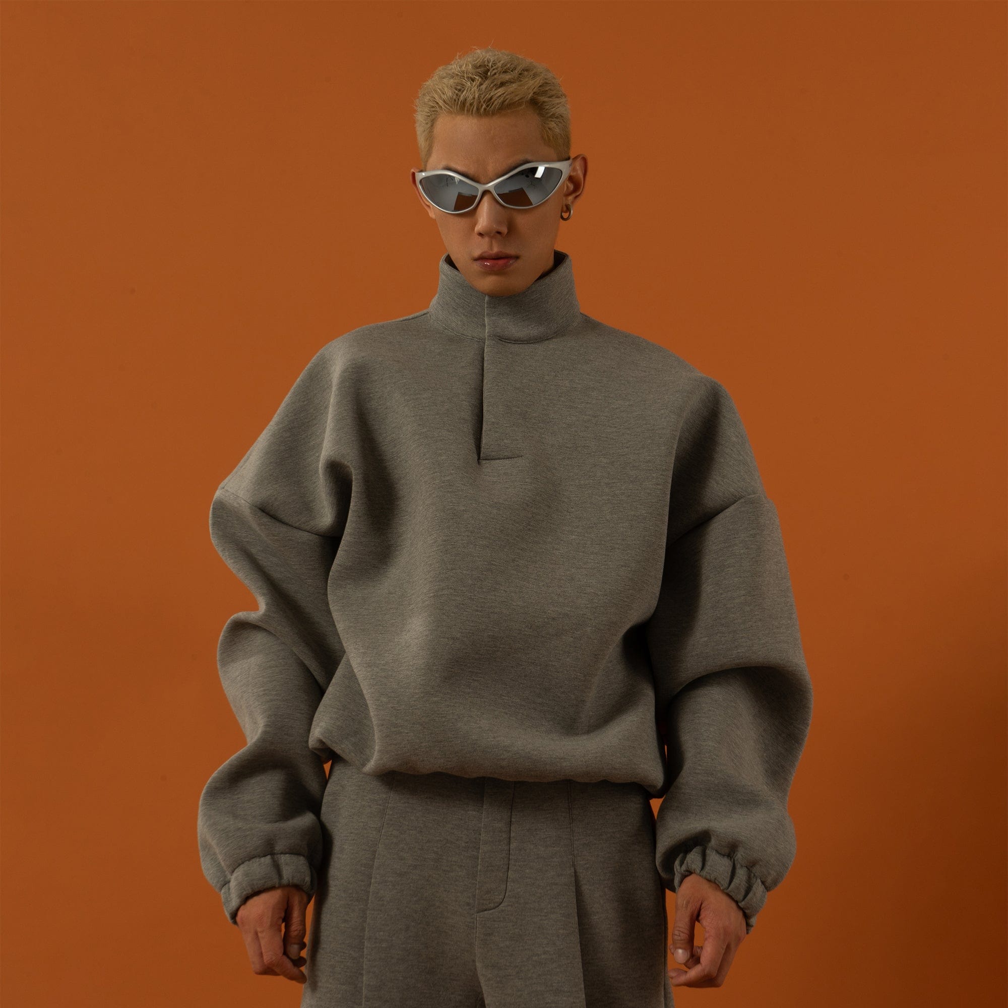 Oversized High Neck Sweatshirt