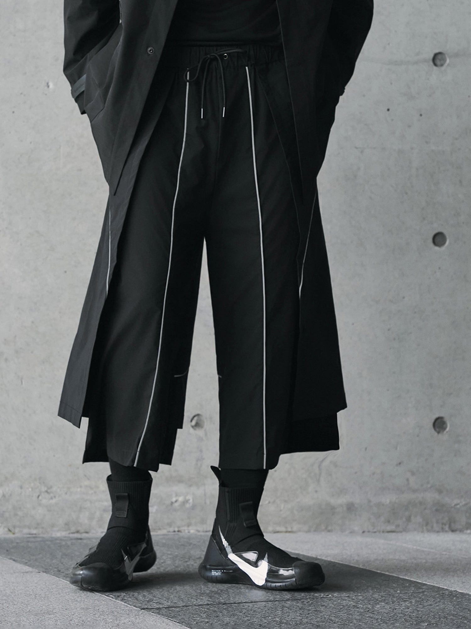 Wide Layered Track Pants