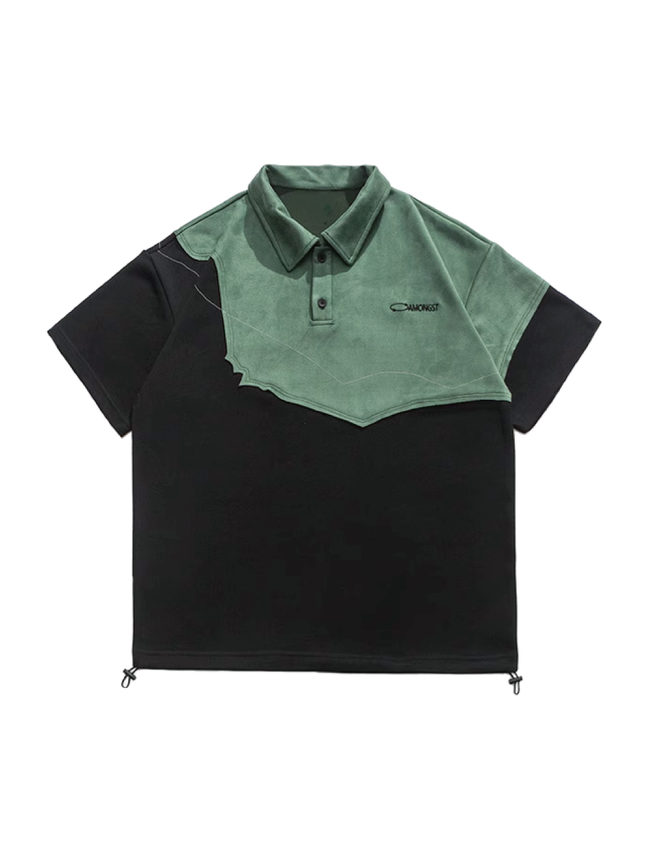 Two-Tone Split Collar Polo