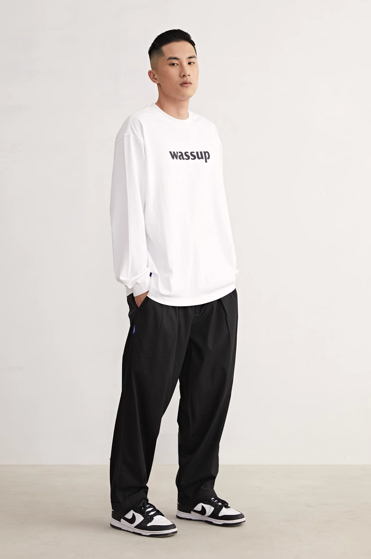 Classic Basic Logo Printed Long Sleeved Tee - chiclara