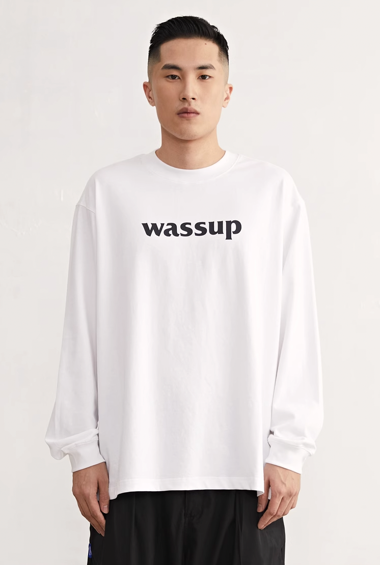 Classic Basic Logo Printed Long Sleeved Tee - chiclara