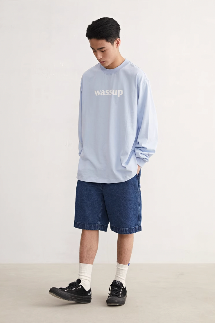 Classic Basic Logo Printed Long Sleeved Tee - chiclara