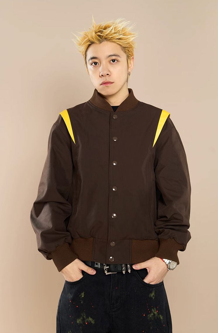 Regal Crown Embroidered Baseball Jacket - chiclara