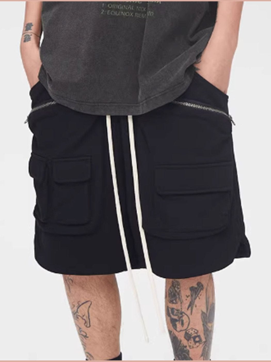Cargo Shorts with Drawstring Waist