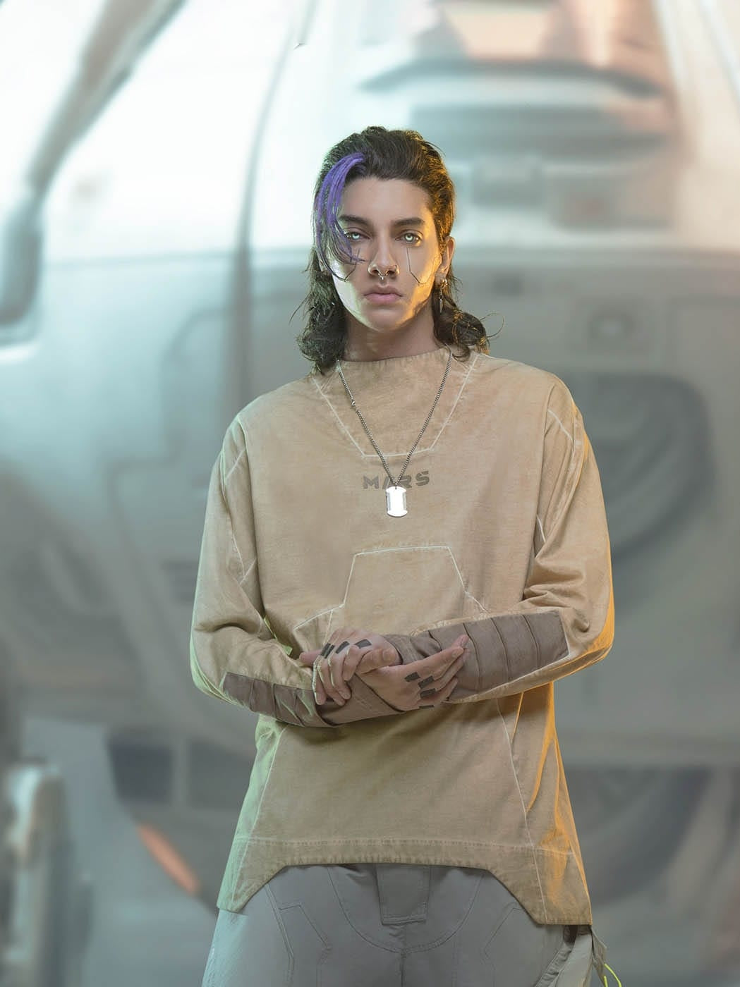 Tactical Paneled Long Sleeve T-Shirt