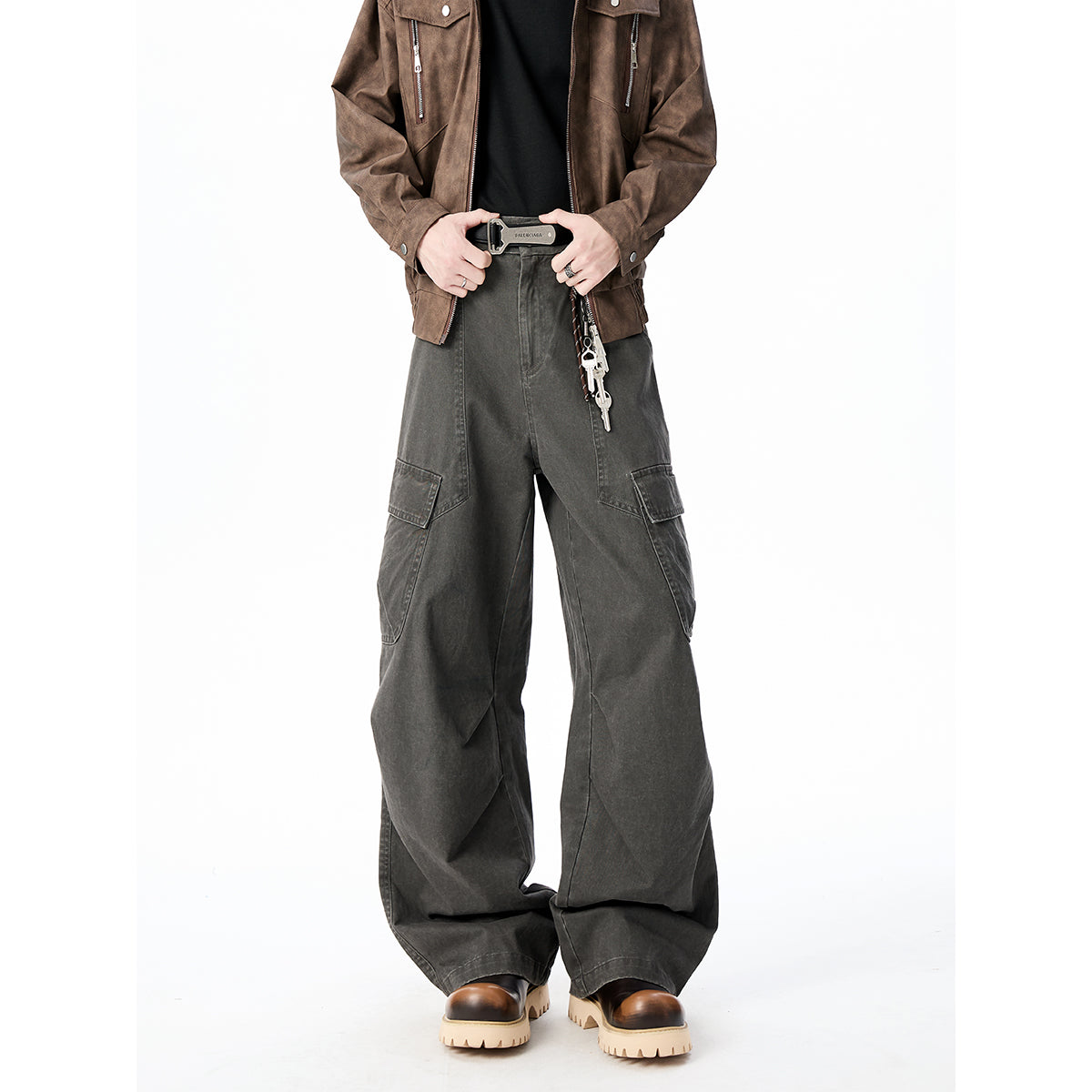 XT02 - Autumn-Winter Multi-Pocket Workwear Casual Pants