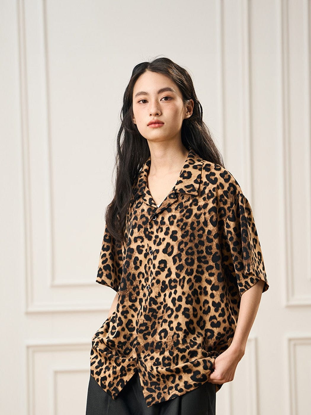 Leopard Print Resort Shirt