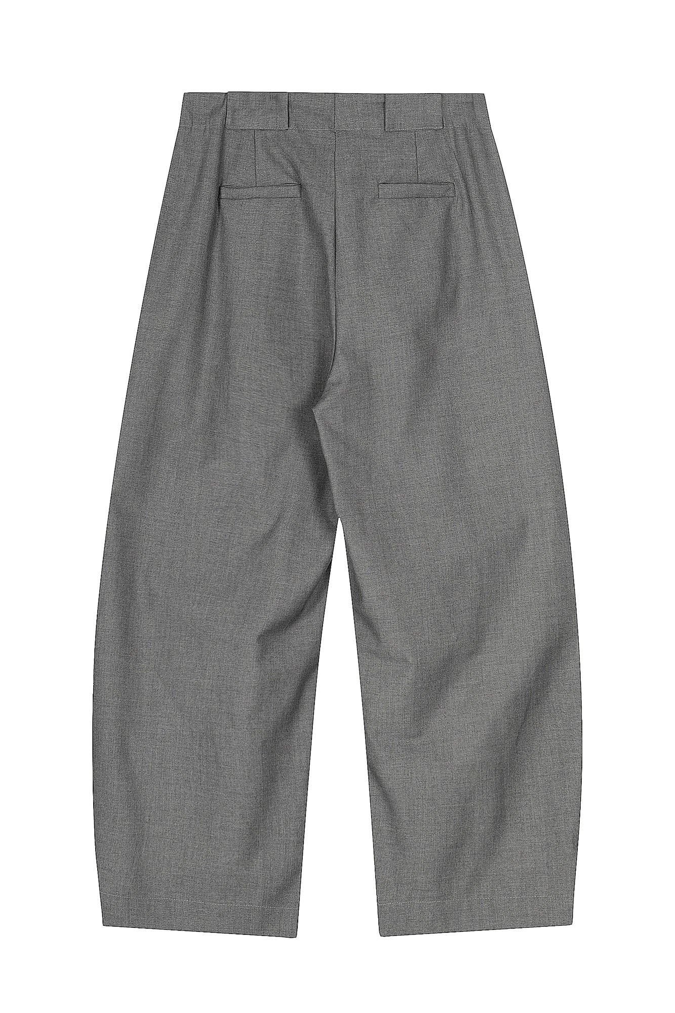 Essential Gray Pleated Wide-Leg Trousers