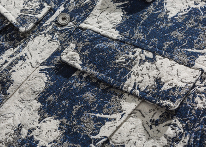 Jacquard Tie Dye Denim Jacket