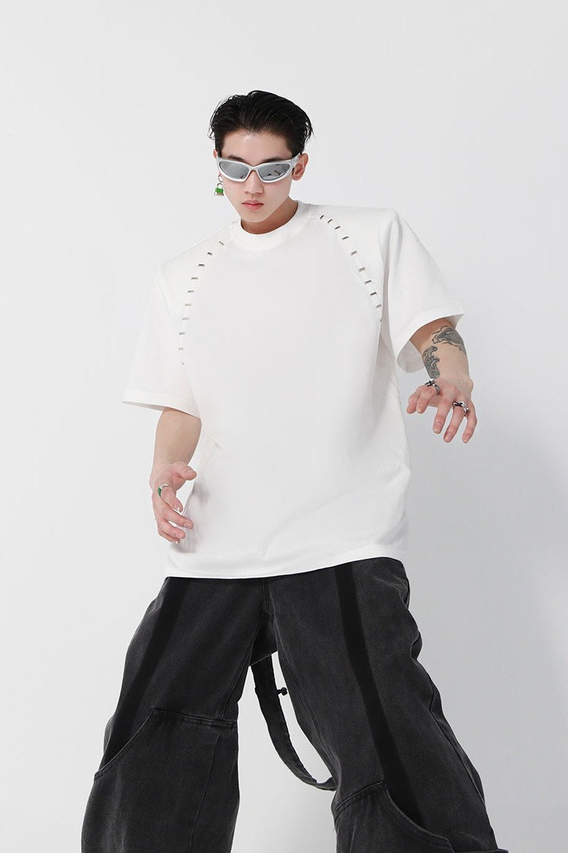 Structured Stitched Tee - chiclara