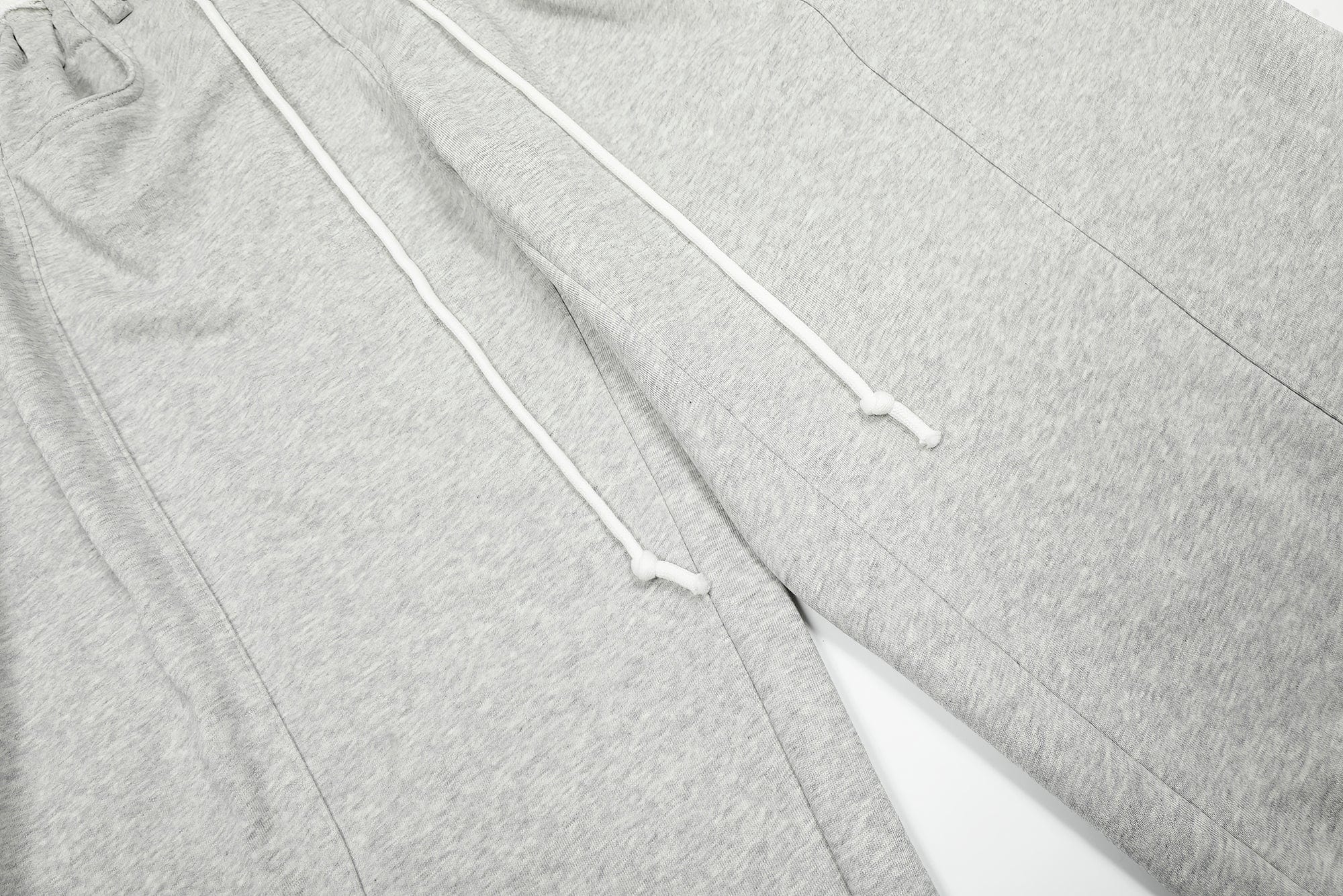 Middle Spliced Wide-Leg Drawstring Sweatpants