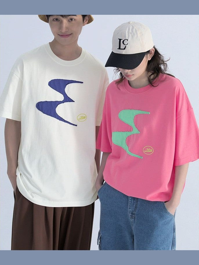 Contrast Patch Logo Tee - chiclara