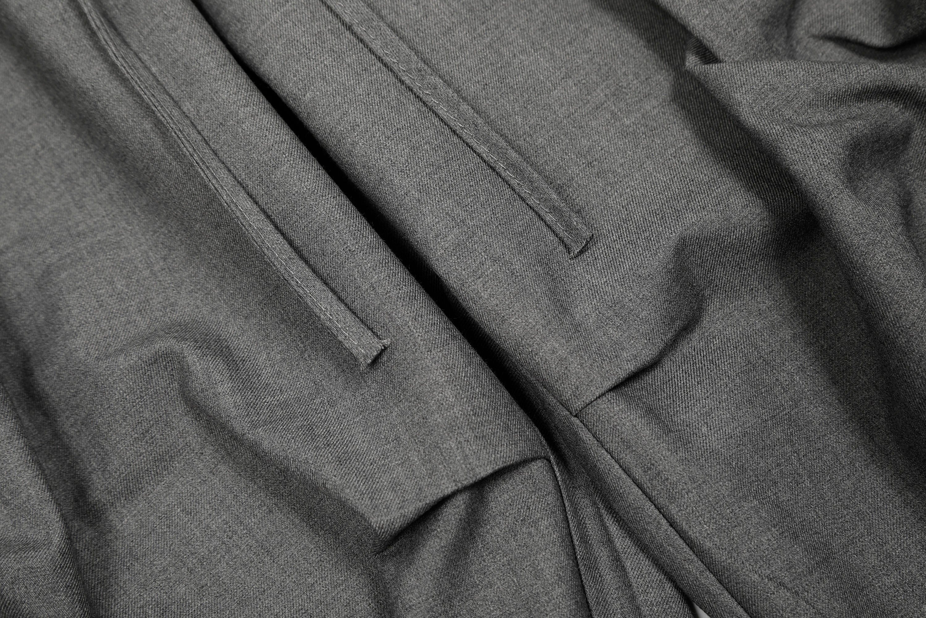 Essential Gray Pleated Wide-Leg Trousers