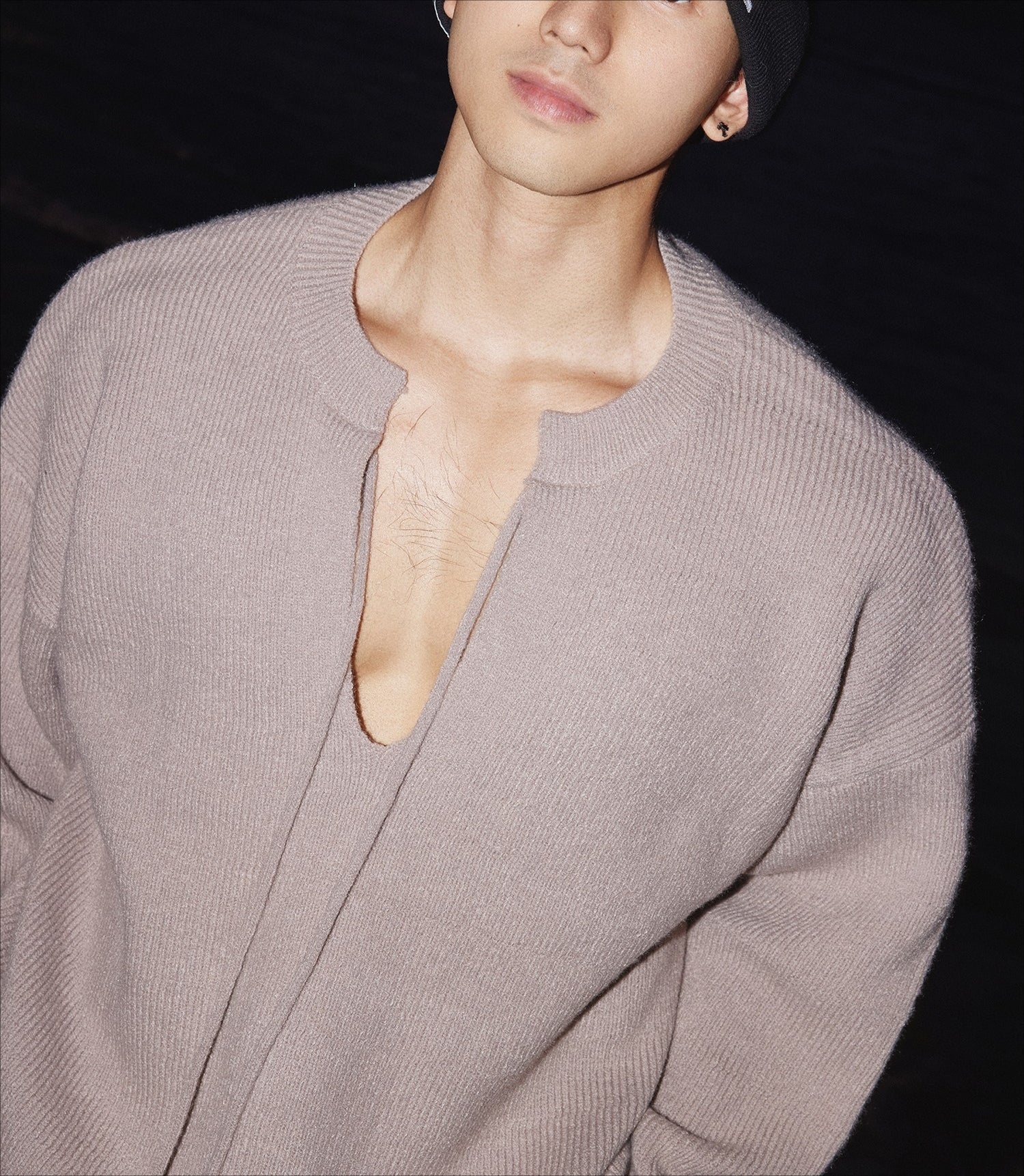 Taupe Relaxed Knit Cardigan