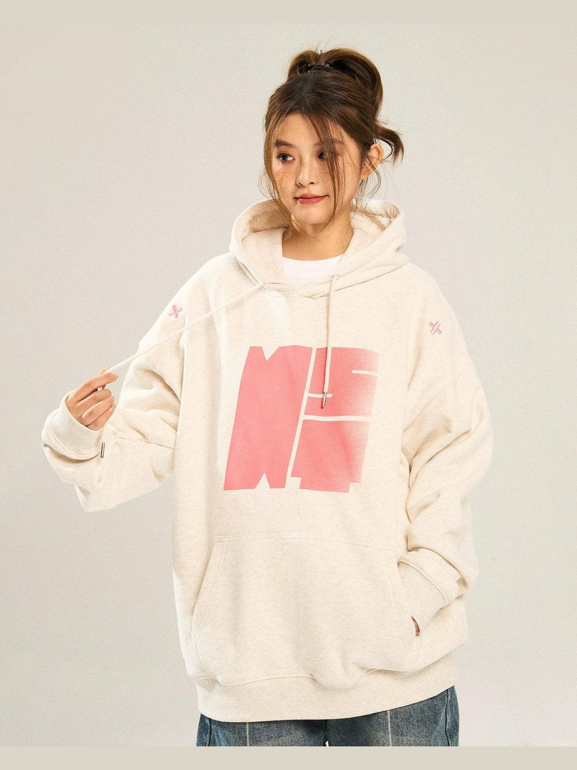 Hoodie with Subtle Fade Logo - chiclara