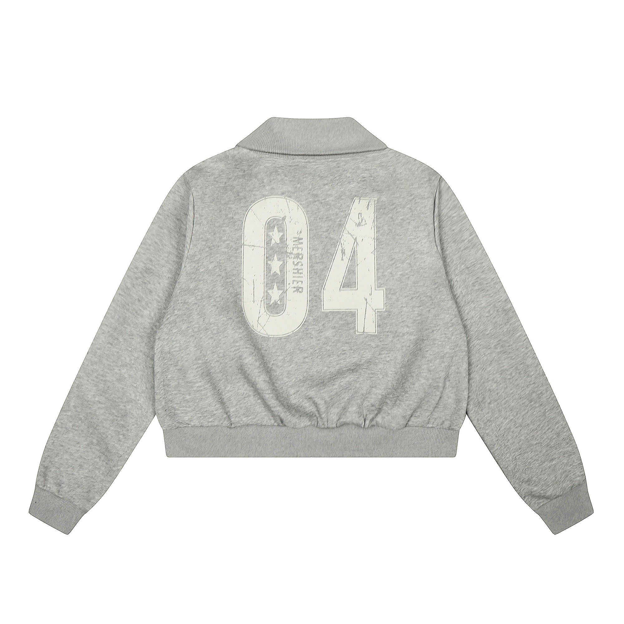 Star & 04 Graphic Zip-Up Sweatshirt
