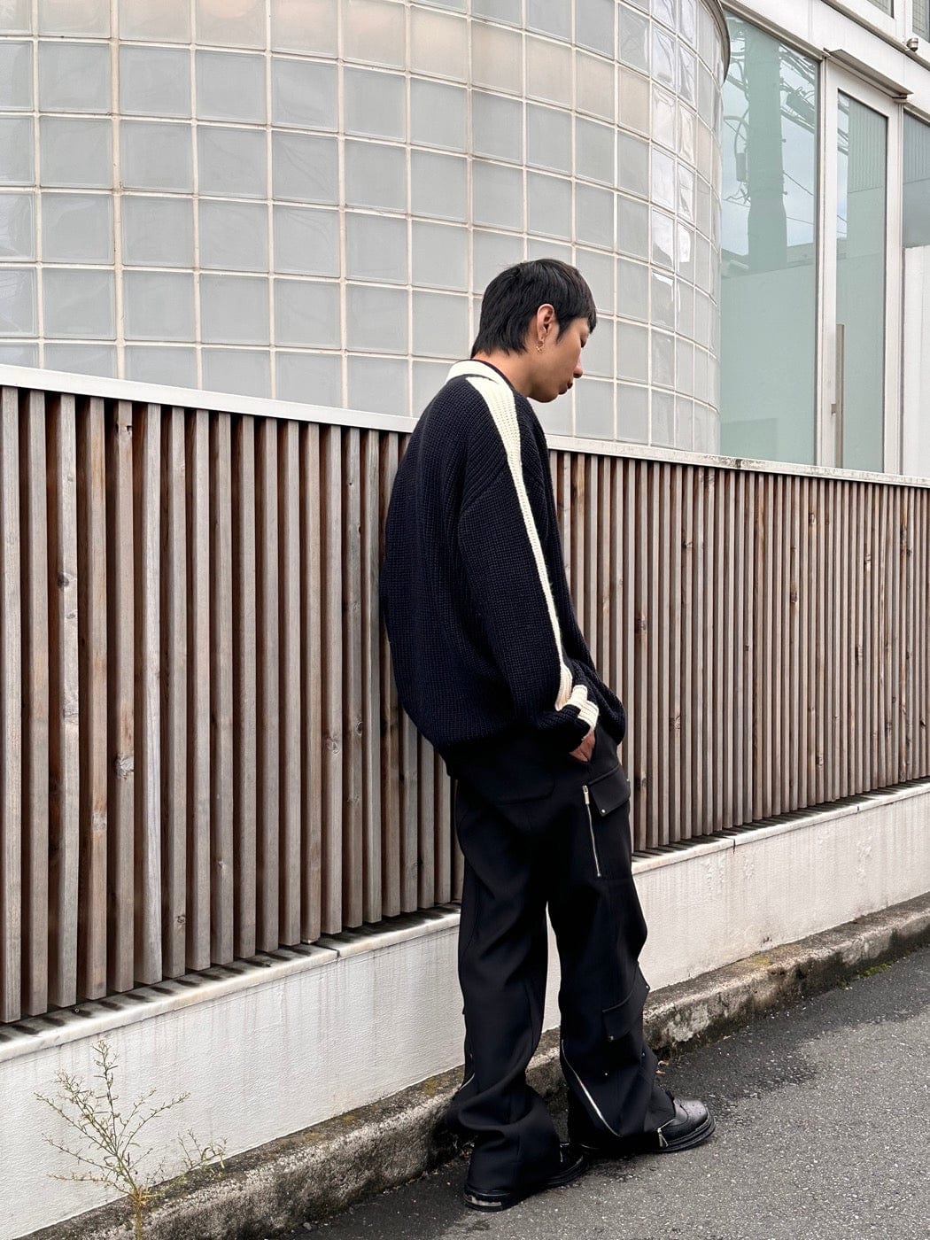 리벳 카고 와이드 레그 팬츠