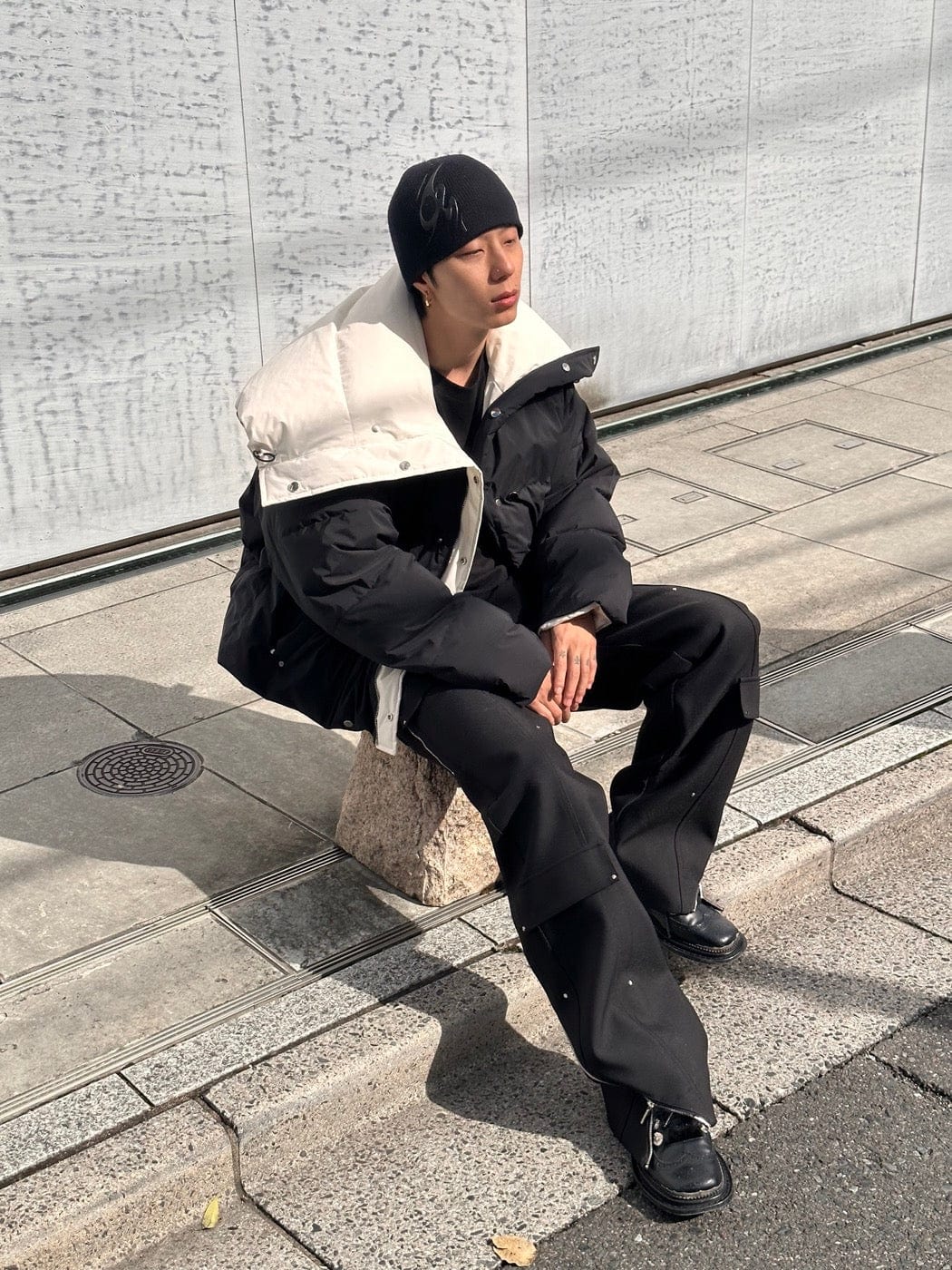 리벳 카고 와이드 레그 팬츠