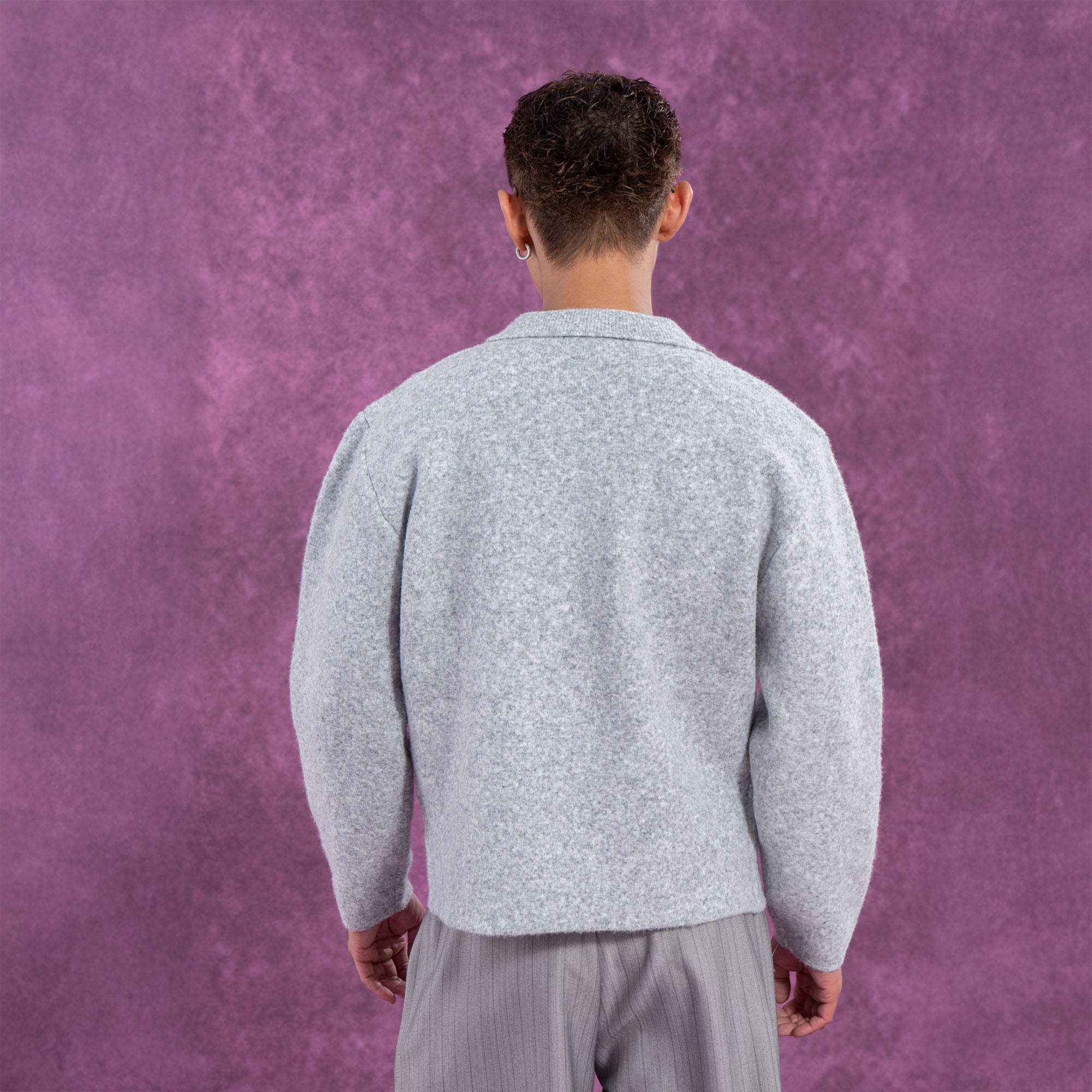 Deep V-Neck Wool Pullover