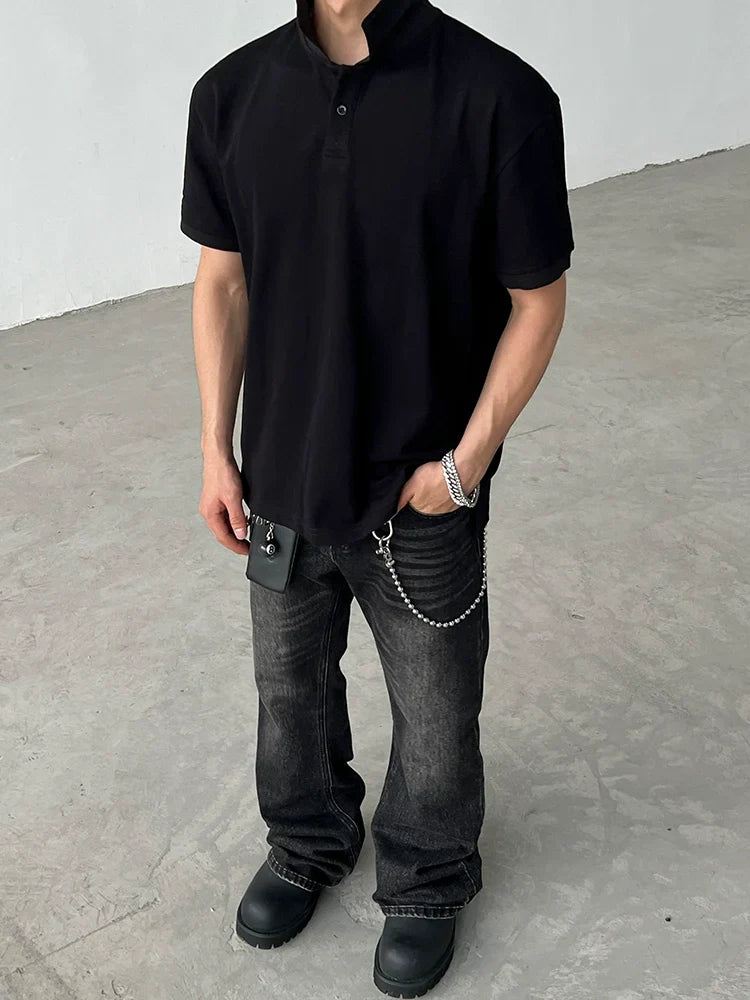 Shadowcore Minimalist Polo Shirt