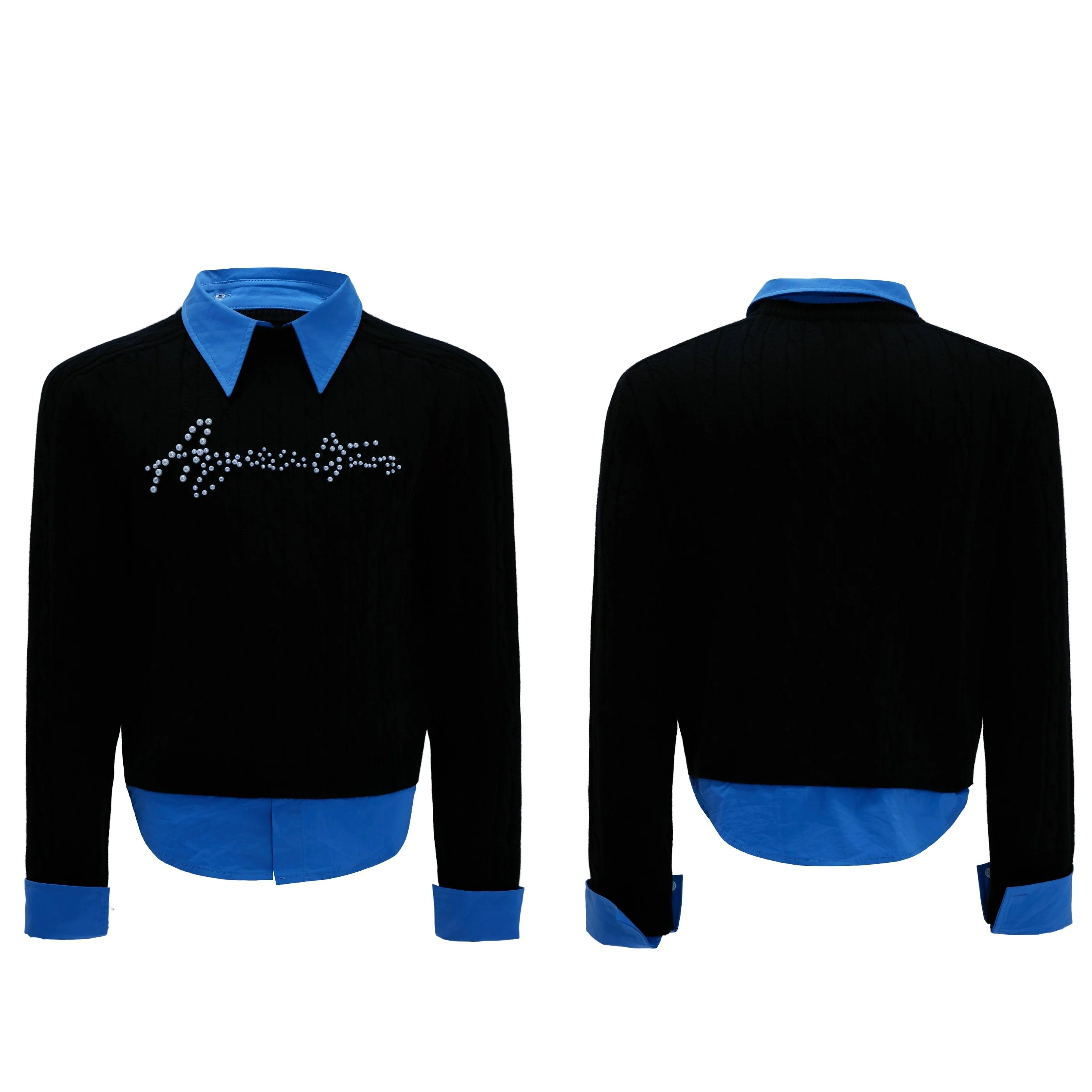 Crystal Script Cable Sweater