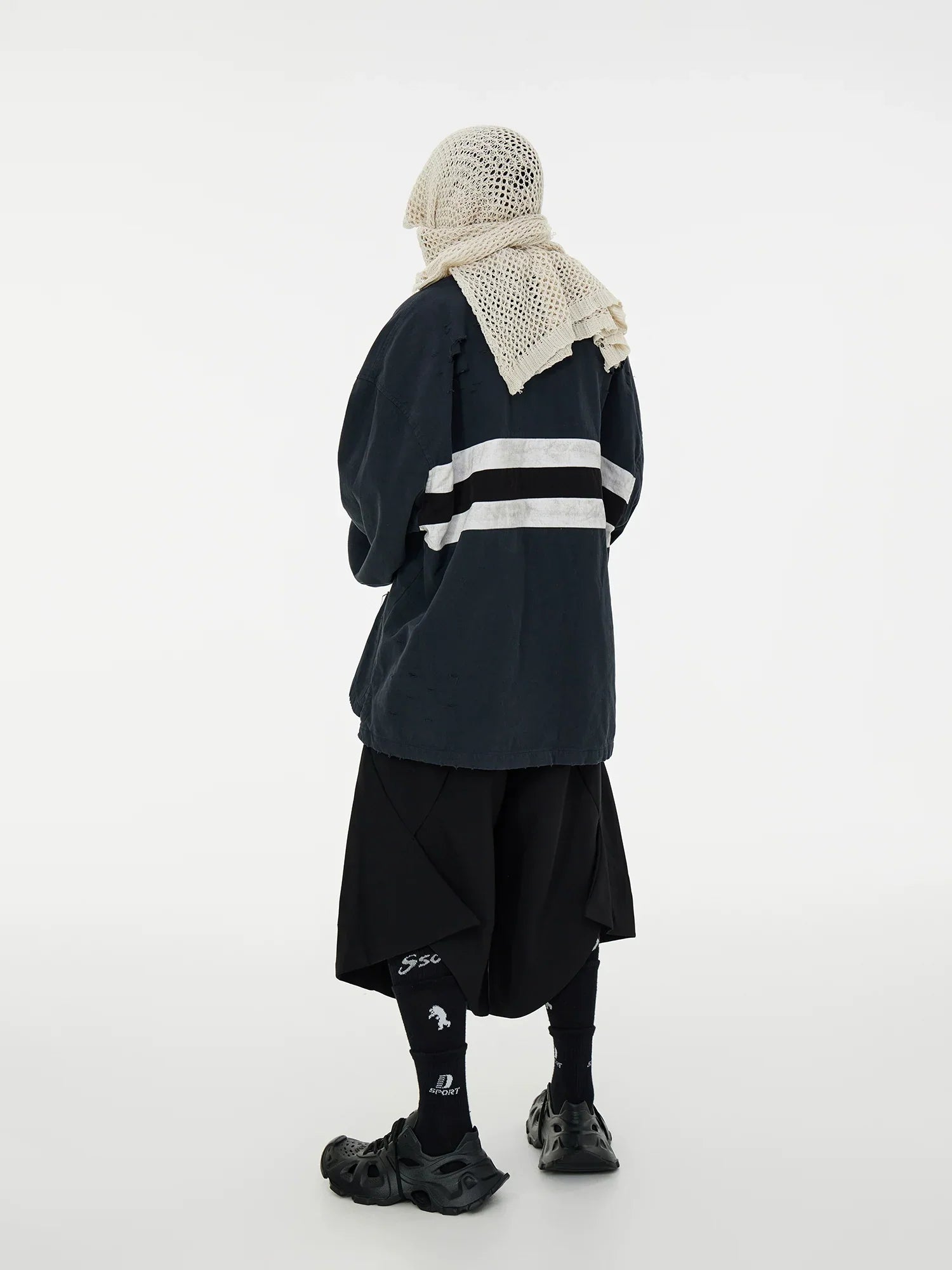 Distressed Stripe Varsity Rugby Shirt