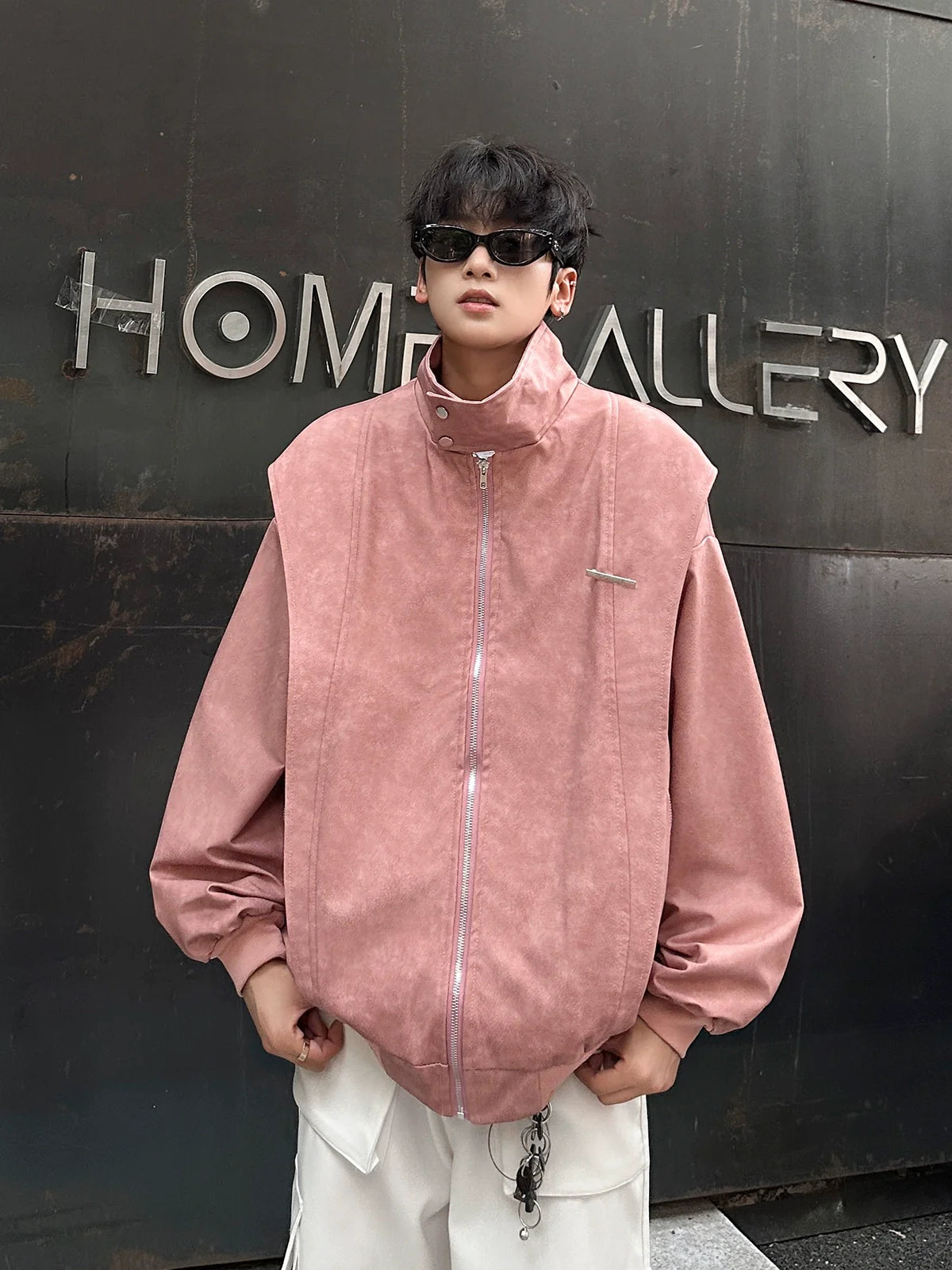 Oversized  Vintage Zip-Up Jacket