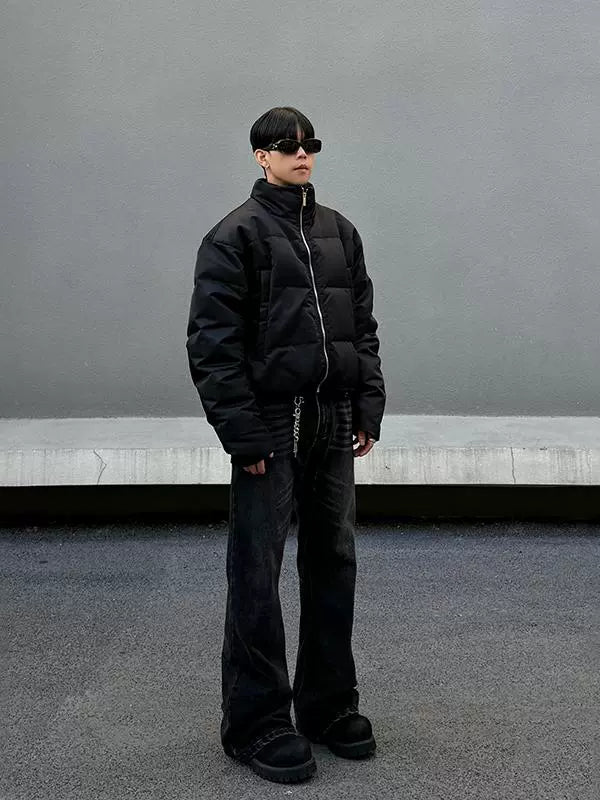 Obsidian Heavy Wash Straight Leg Jeans