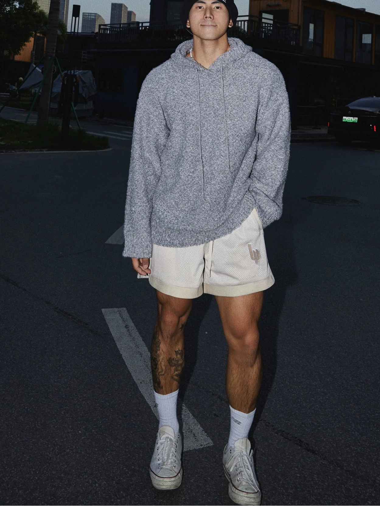 Heather Gray Cozy Knit Hoodie