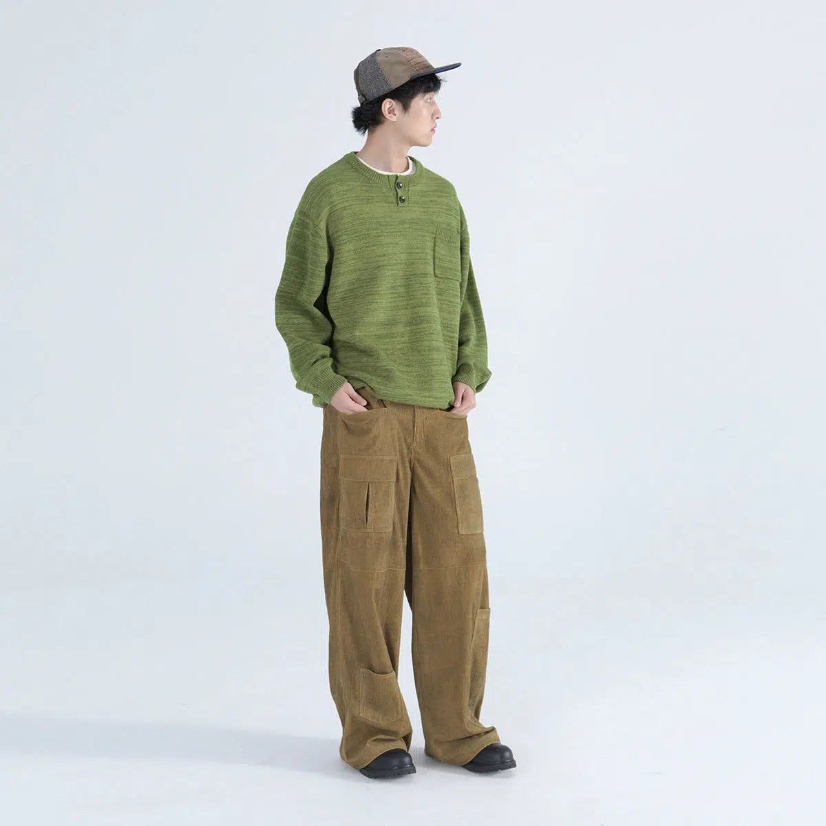 Cozy Sweater with Front Pocket - chiclara