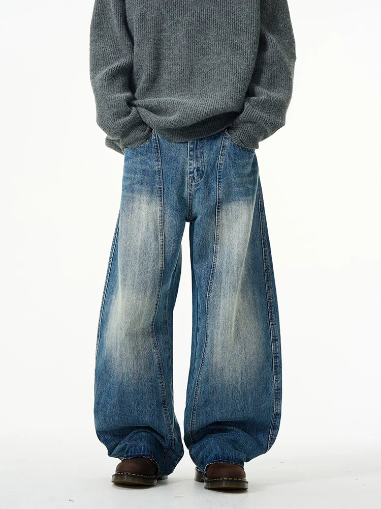 Retro Wash Relaxed Wide-Leg Jeans