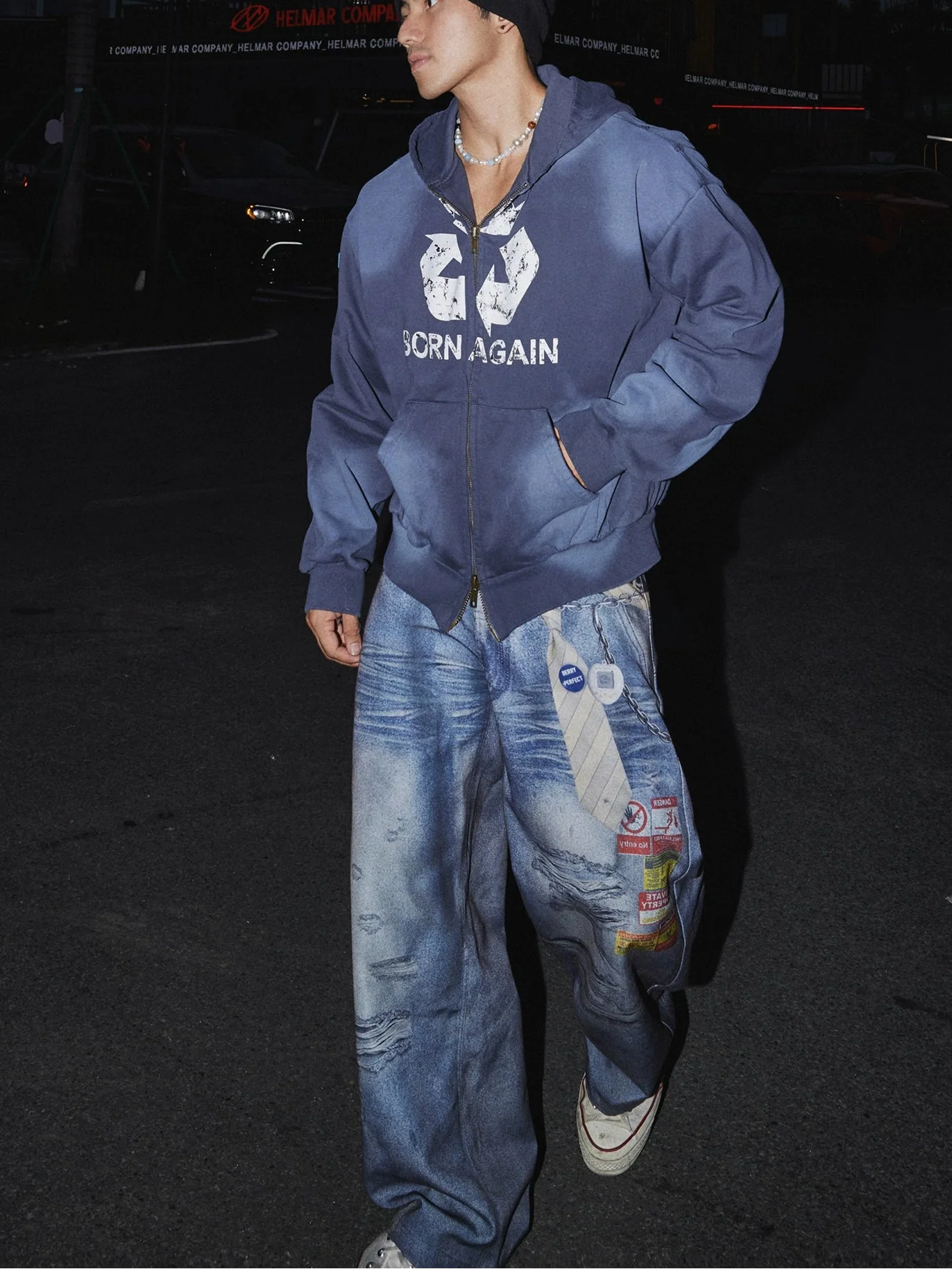 Vintage Born Again Zip Hoodie