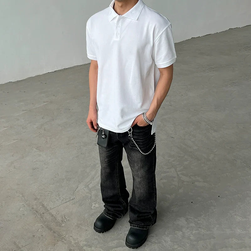 Shadowcore Minimalist Polo Shirt