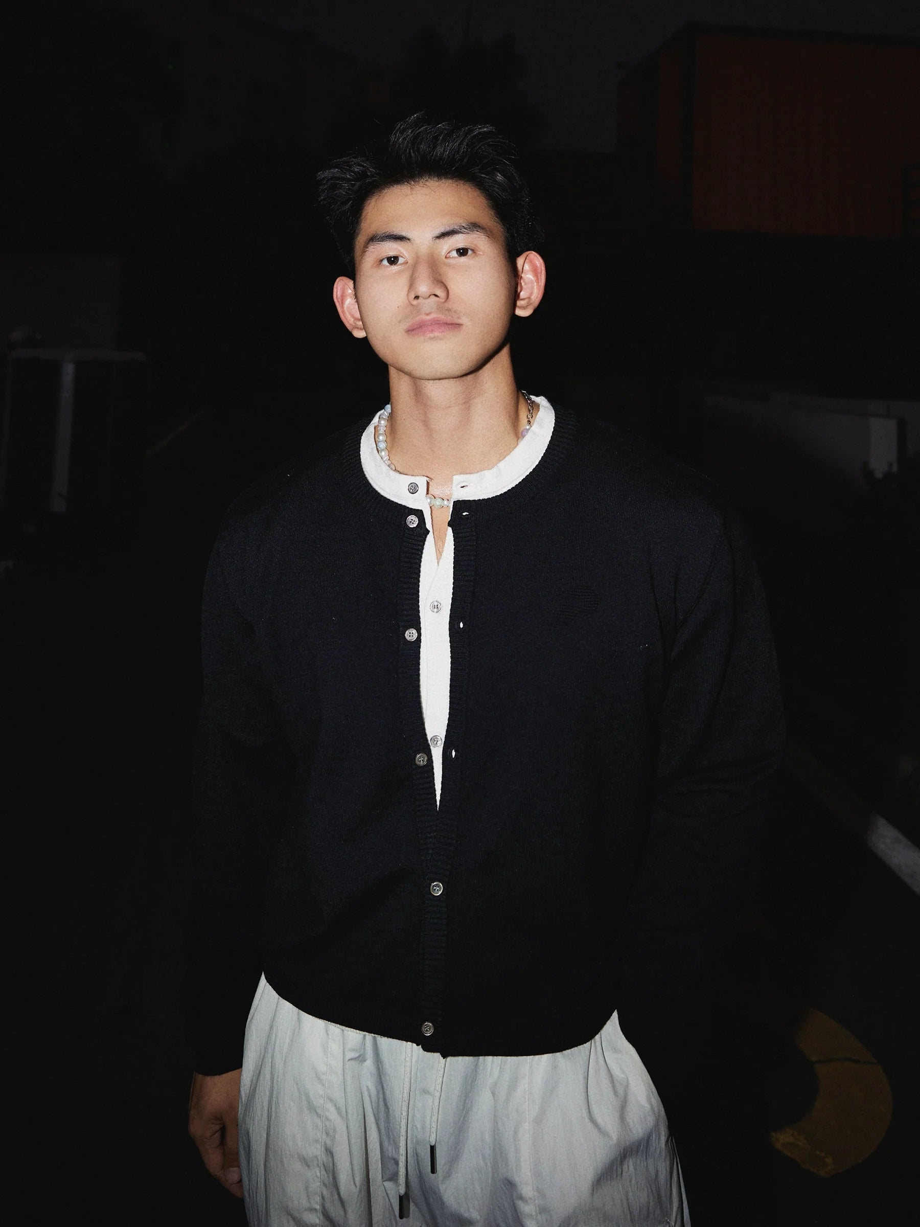 Casual Knit Button Layered Cardigan