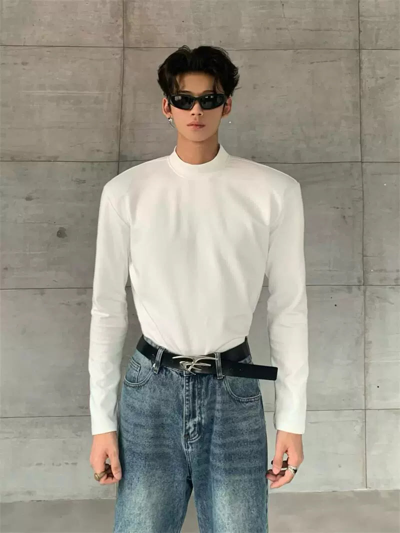 Structured Mock Neck Sweater