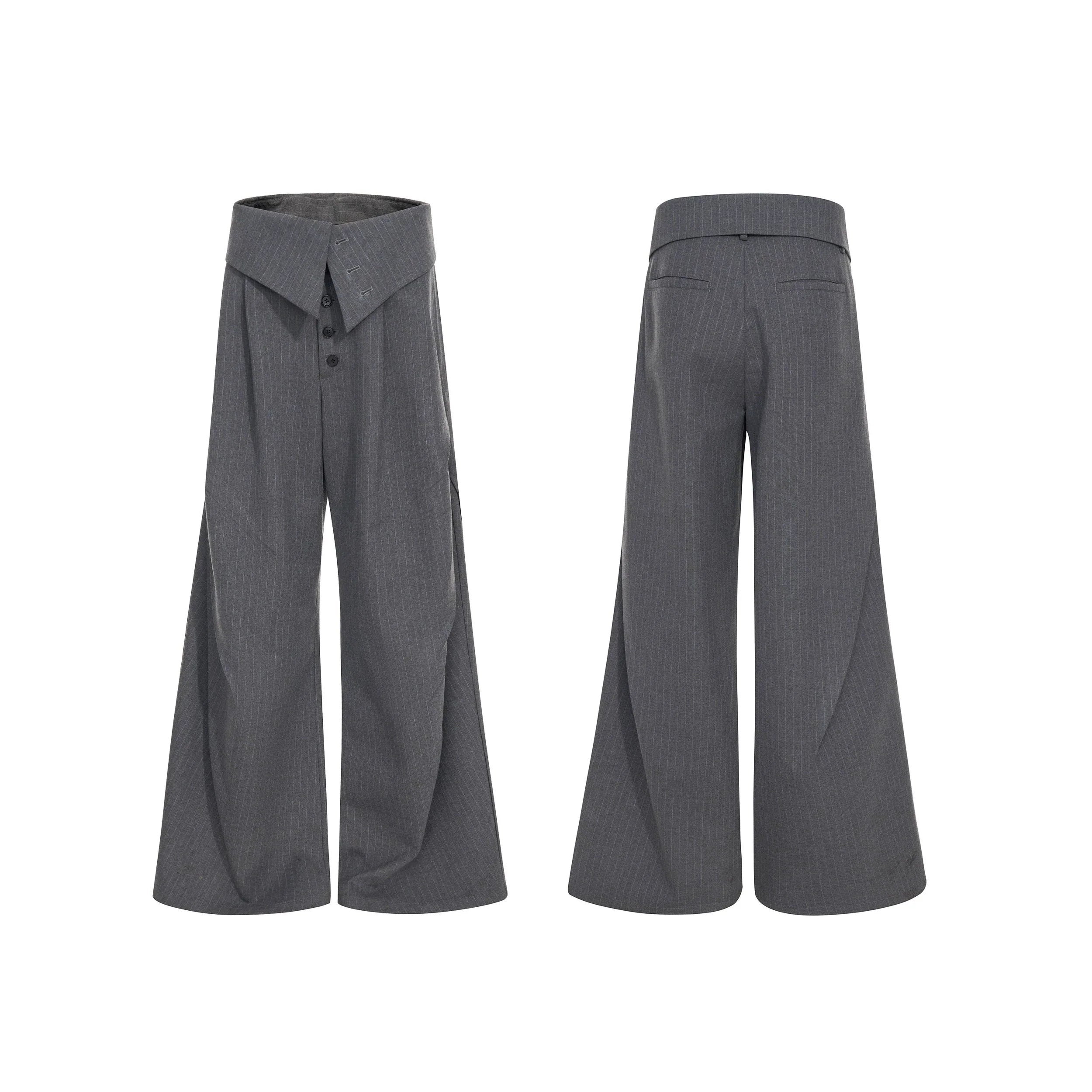 Wide Leg Asymmetrical Waist Trousers