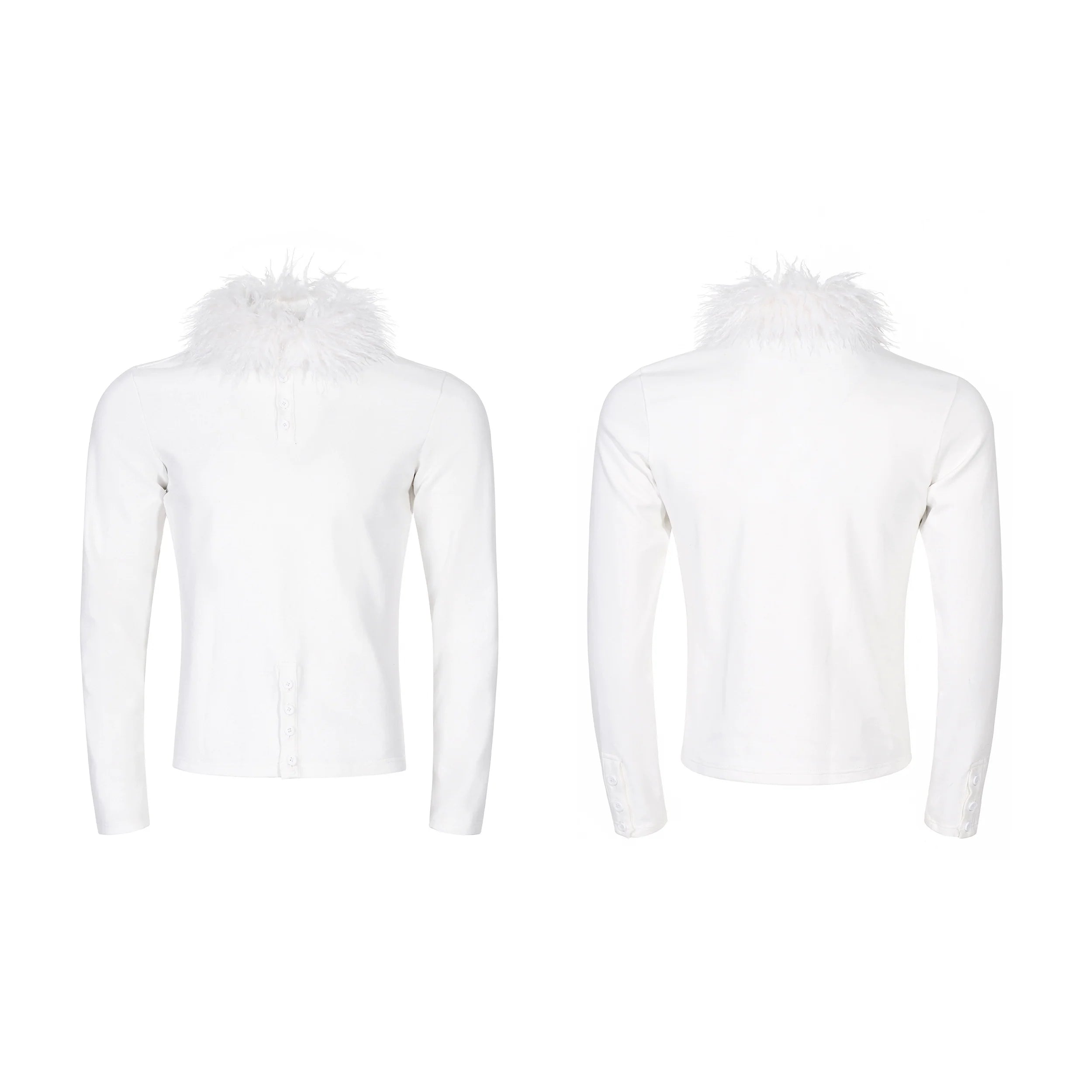Plume Collar Button Henley Top