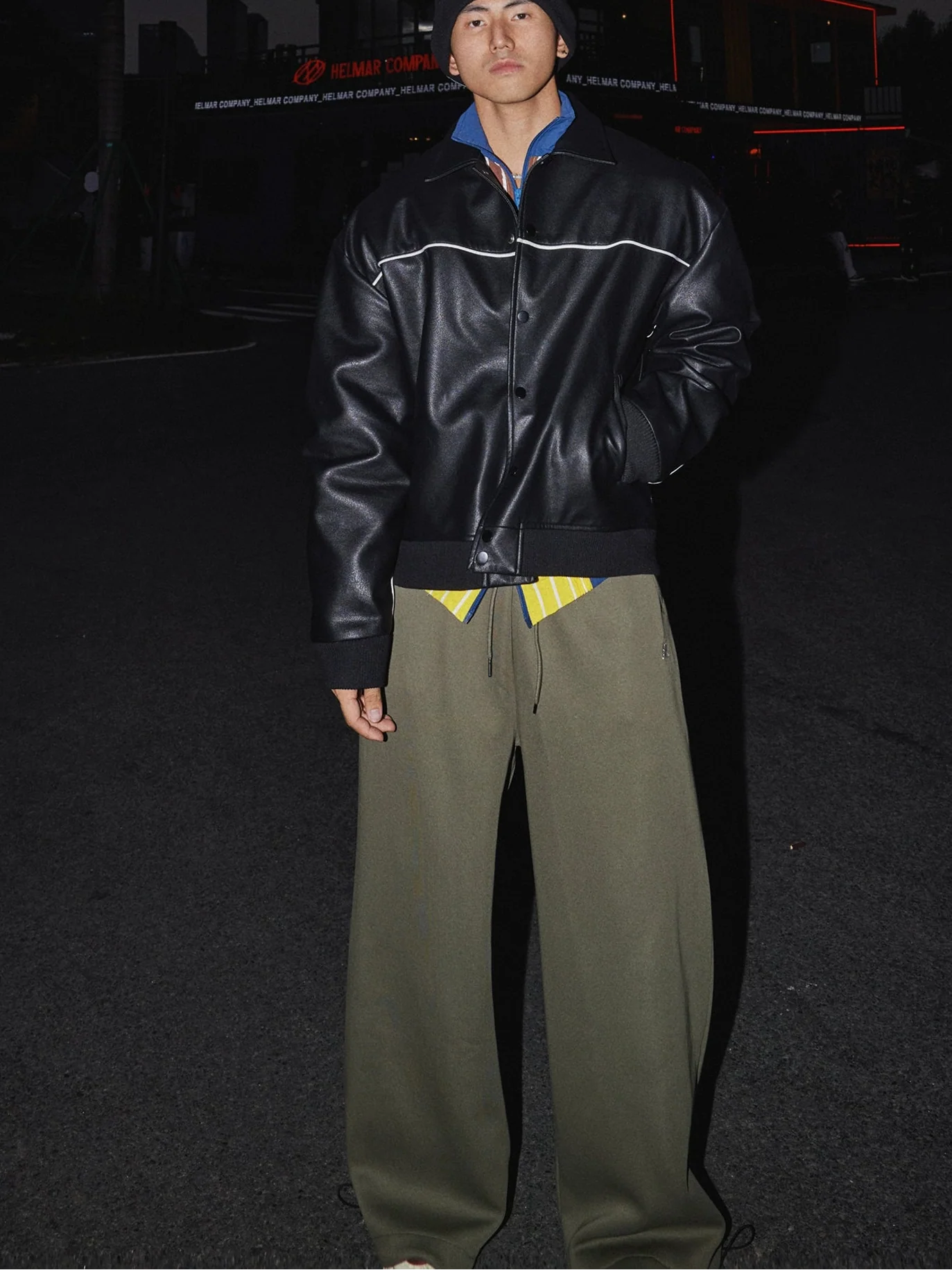 Olive Green Wide Leg Sweatpants