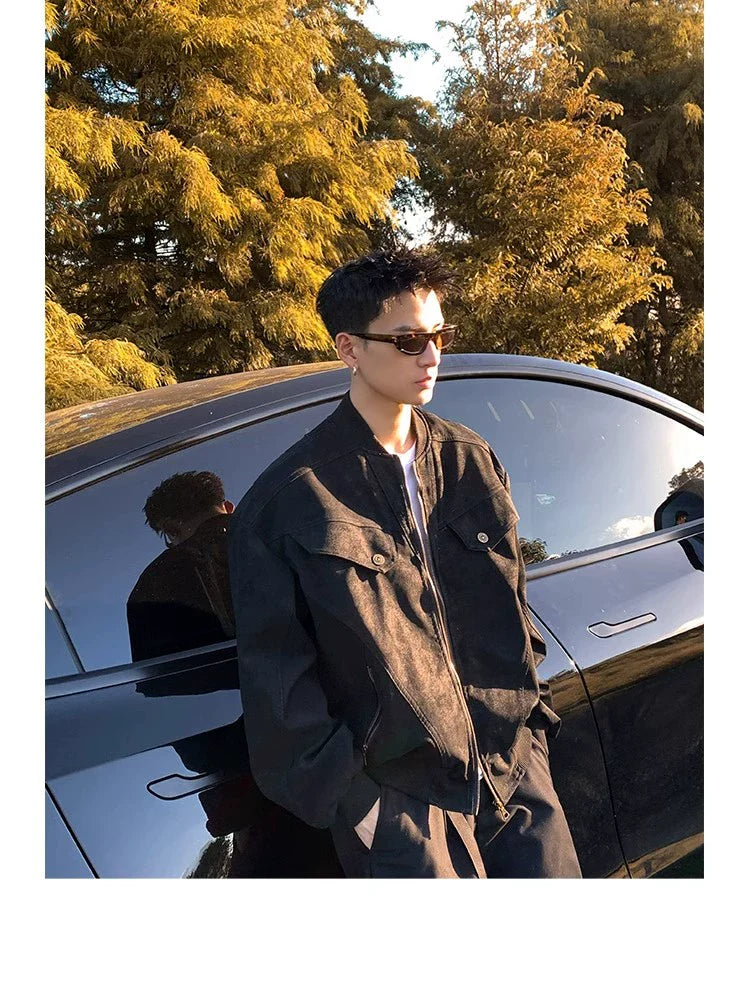 레트로 봄버 재킷