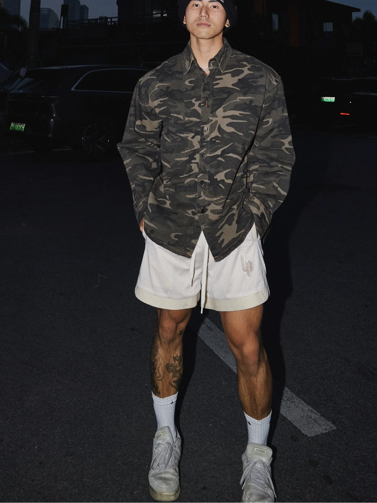 Night Ops Camo Button-Up Shirt