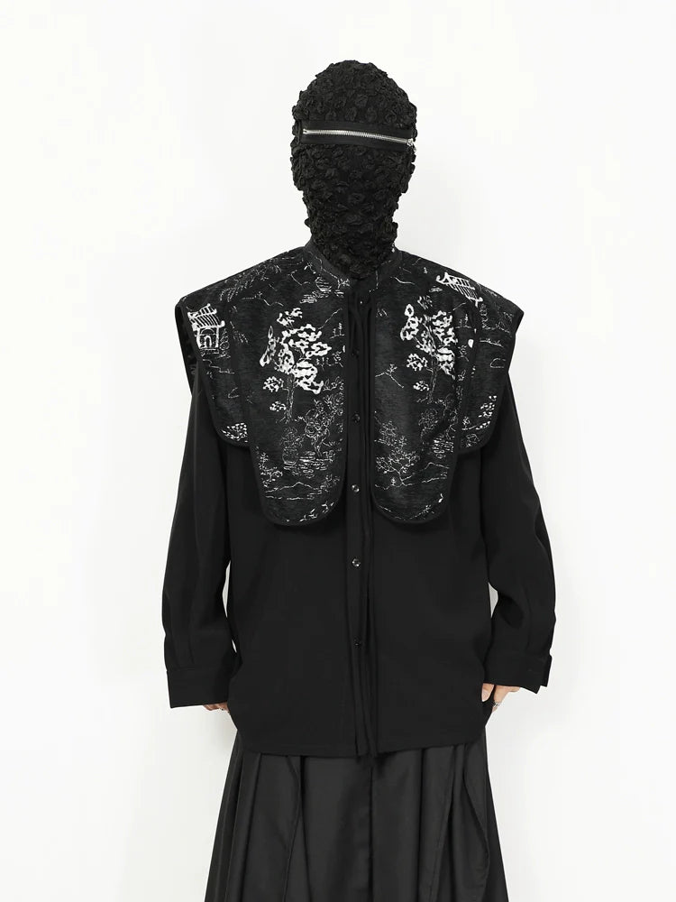 Embroidered Cape Shirt