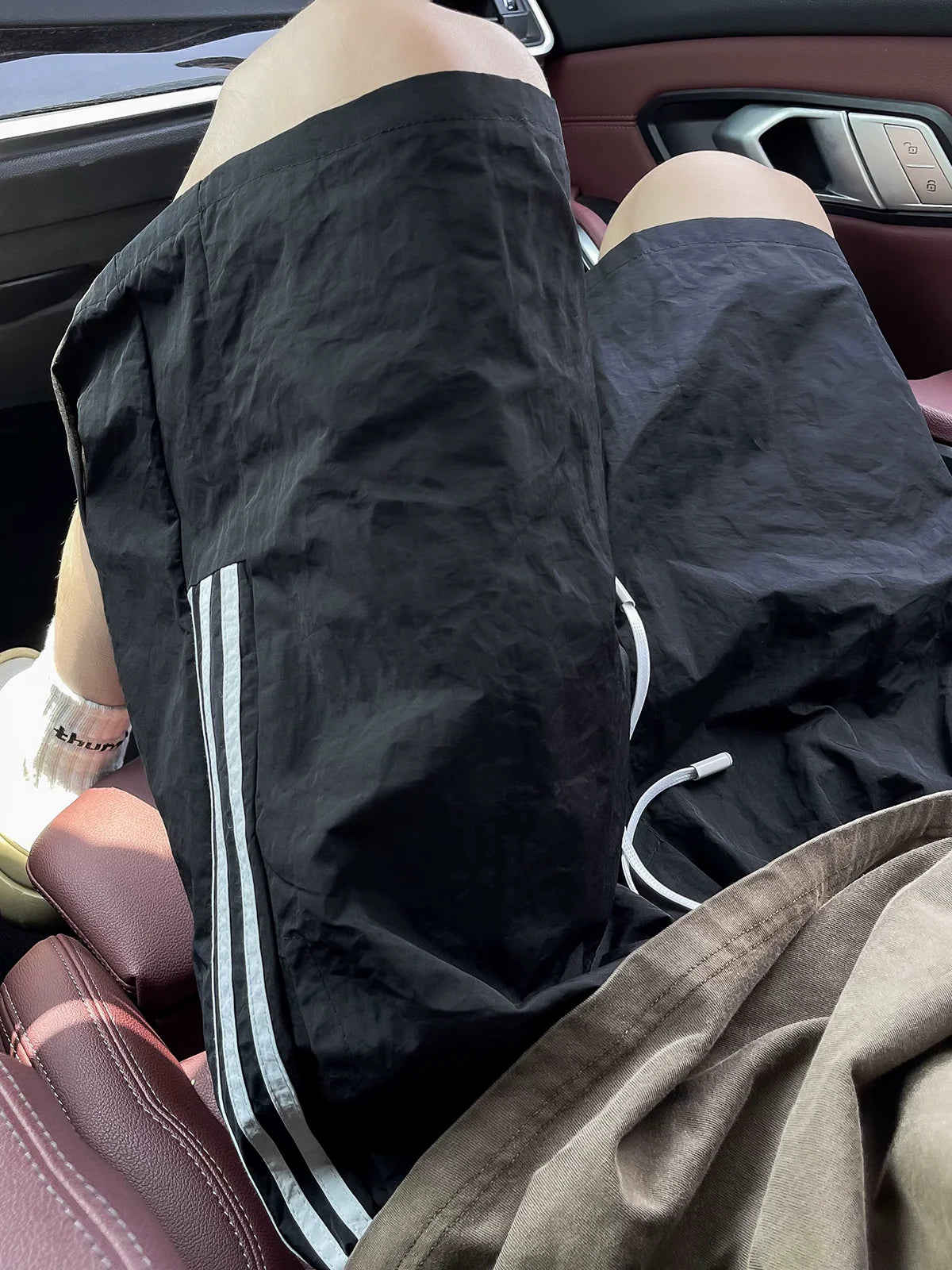 Shiny Stripe Bermuda Shorts