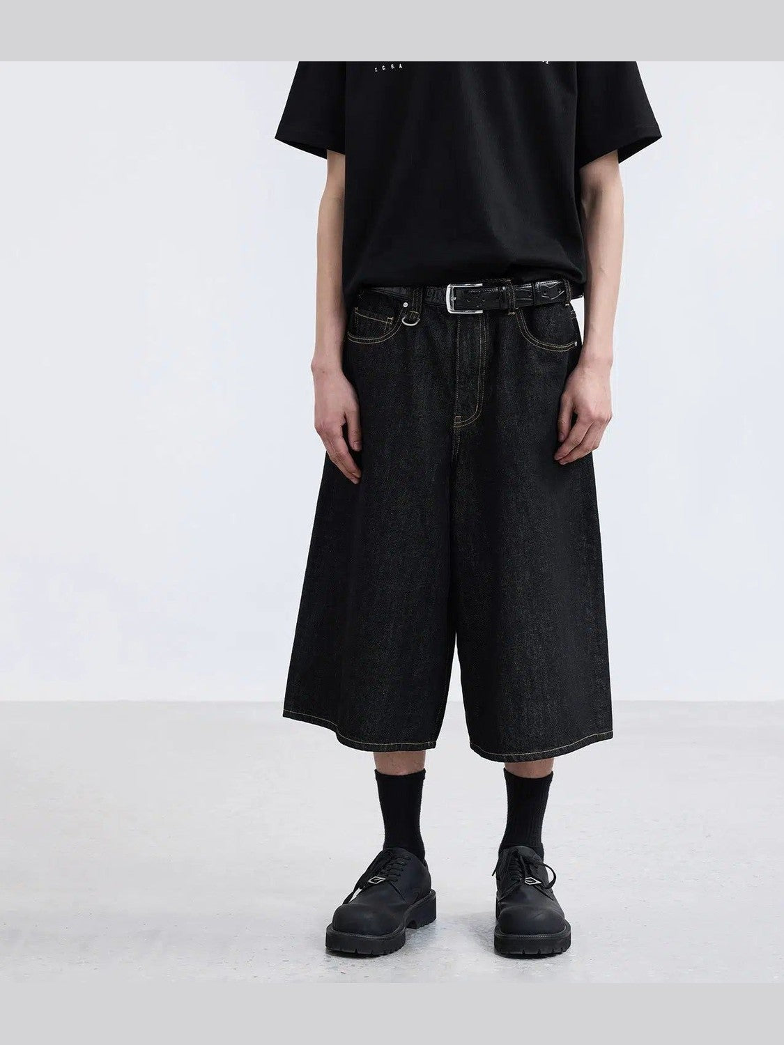 Wide Leg Casual Denim Shorts - chiclara